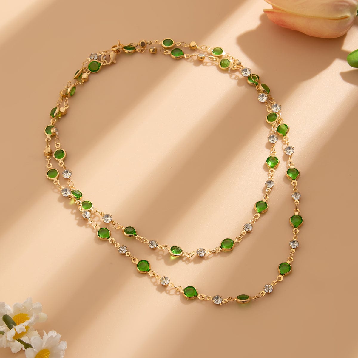 Sparkling Rhinestone Crystal Long Chain Y Necklace - ArtGalleryZen