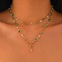 Thumbnail for Sparkling Rhinestone Crystal Long Chain Y Necklace