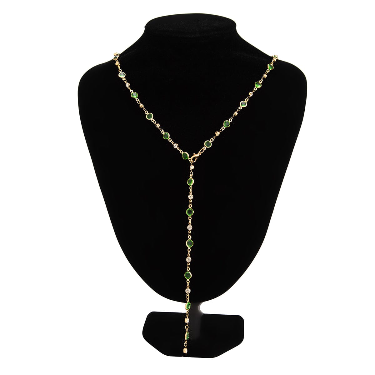 Sparkling Rhinestone Crystal Long Chain Y Necklace