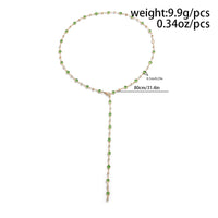 Thumbnail for Sparkling Rhinestone Crystal Long Chain Y Necklace