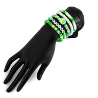 Thumbnail for Spring Themed Flower Letter Polymer Clay Beaded Bracelet Set - ArtGalleryZen