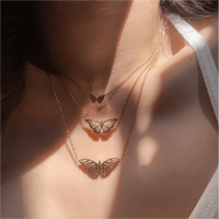 Thumbnail for Stainless Steel 3 Pieces Butterfly Necklace Set - ArtGalleryZen