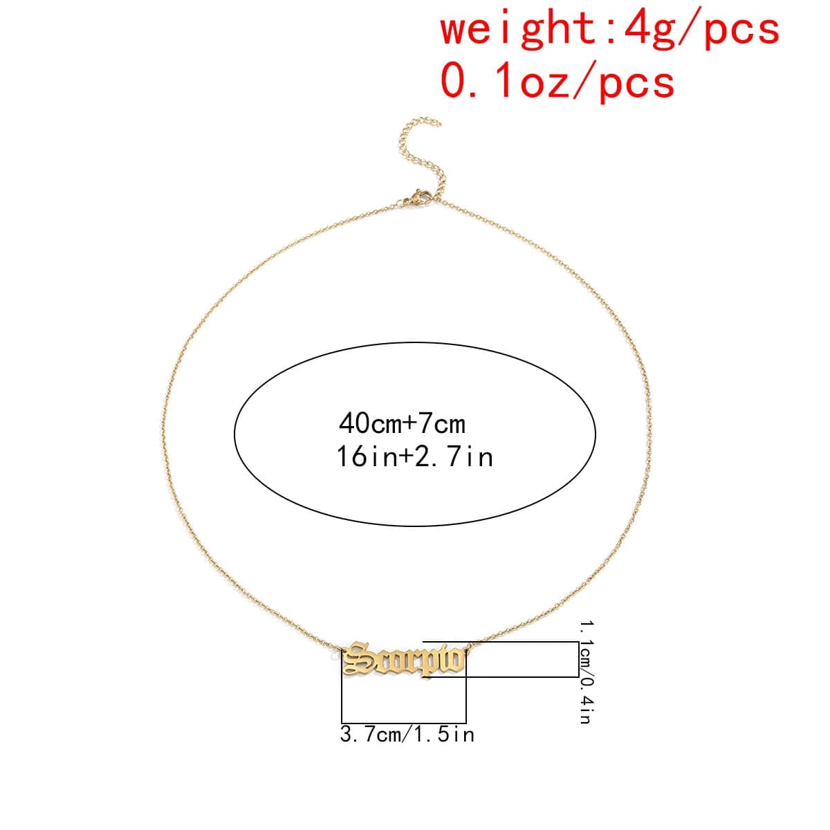 Stainless Steel Constellation Zodiac Astrology Letter Pendant Necklace - ArtGalleryZen