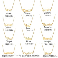 Thumbnail for Stainless Steel Constellation Zodiac Astrology Letter Pendant Necklace - ArtGalleryZen