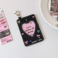 Thumbnail for Starlight Heart Denim Kpop Keychain Photocard Holder - ArtGalleryZen