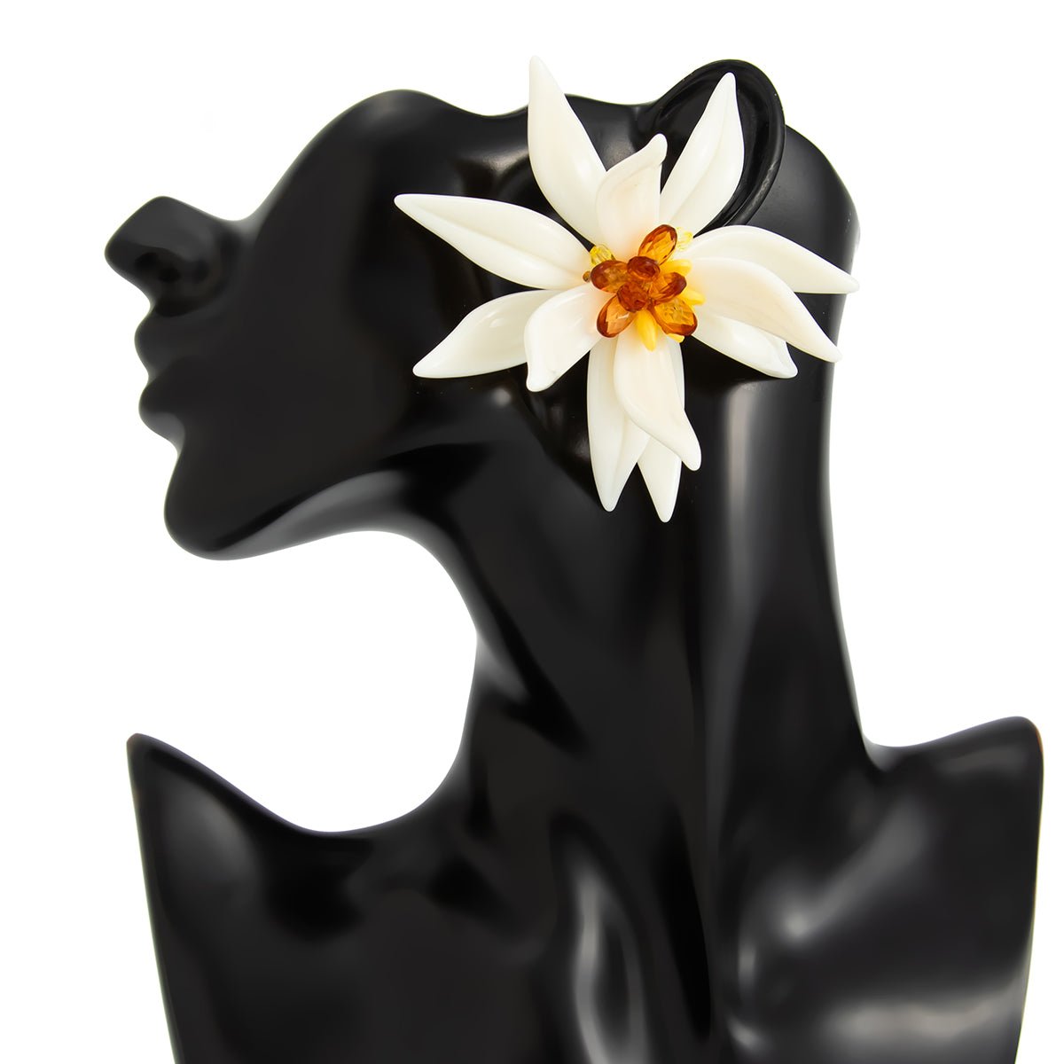 Statement Flower Resin Stud Earrings - ArtGalleryZen