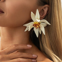 Thumbnail for Statement Flower Resin Stud Earrings - ArtGalleryZen