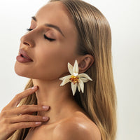 Thumbnail for Statement Flower Resin Stud Earrings - ArtGalleryZen