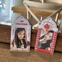 Thumbnail for Strawberry Cream Cake Apple Kpop Keychain Photocard Holder - ArtGalleryZen