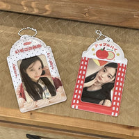 Thumbnail for Strawberry Cream Cake Apple Kpop Keychain Photocard Holder - ArtGalleryZen