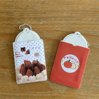 Thumbnail for Strawberry Cream Cake Apple Kpop Keychain Photocard Holder - ArtGalleryZen
