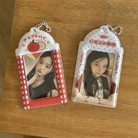 Thumbnail for Strawberry Cream Cake Apple Kpop Keychain Photocard Holder - ArtGalleryZen