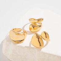 Thumbnail for Stylish 3Pcs Chunky Glossy Waterdrop Ring Set - ArtGalleryZen