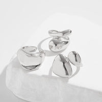 Thumbnail for Stylish 3Pcs Chunky Glossy Waterdrop Ring Set - ArtGalleryZen