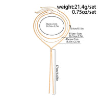 Thumbnail for Stylish 3pcs Gold Silver Plated Snake Chain Tassel Necklace Set - ArtGalleryZen