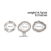 Thumbnail for Stylish 3pcs Heart Charm Pearl Irregular Beaded Chain Bracelet Set - ArtGalleryZen