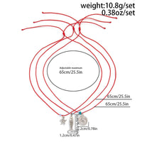 Thumbnail for Stylish 3Pcs Shell Fish Starfish Pendant Jade Cord Necklace Set - ArtGalleryZen