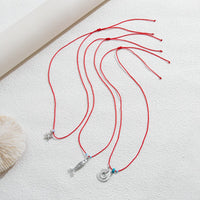 Thumbnail for Stylish 3Pcs Shell Fish Starfish Pendant Jade Cord Necklace Set