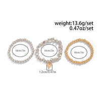 Thumbnail for Stylish 3pcs Two Tone Heart Charm Ball Chain Bracelet Set - ArtGalleryZen