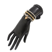 Thumbnail for Stylish 3pcs Two Tone Heart Charm Ball Chain Bracelet Set - ArtGalleryZen