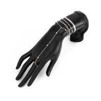 Thumbnail for Stylish 4pcs Herringbone Saturn Chain Finger Ring Bracelet Set - ArtGalleryZen