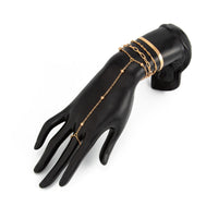 Thumbnail for Stylish 4pcs Herringbone Saturn Chain Finger Ring Bracelet Set - ArtGalleryZen