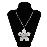Thumbnail for Stylish Chunky Flower Pendant Necklace Ring - ArtGalleryZen