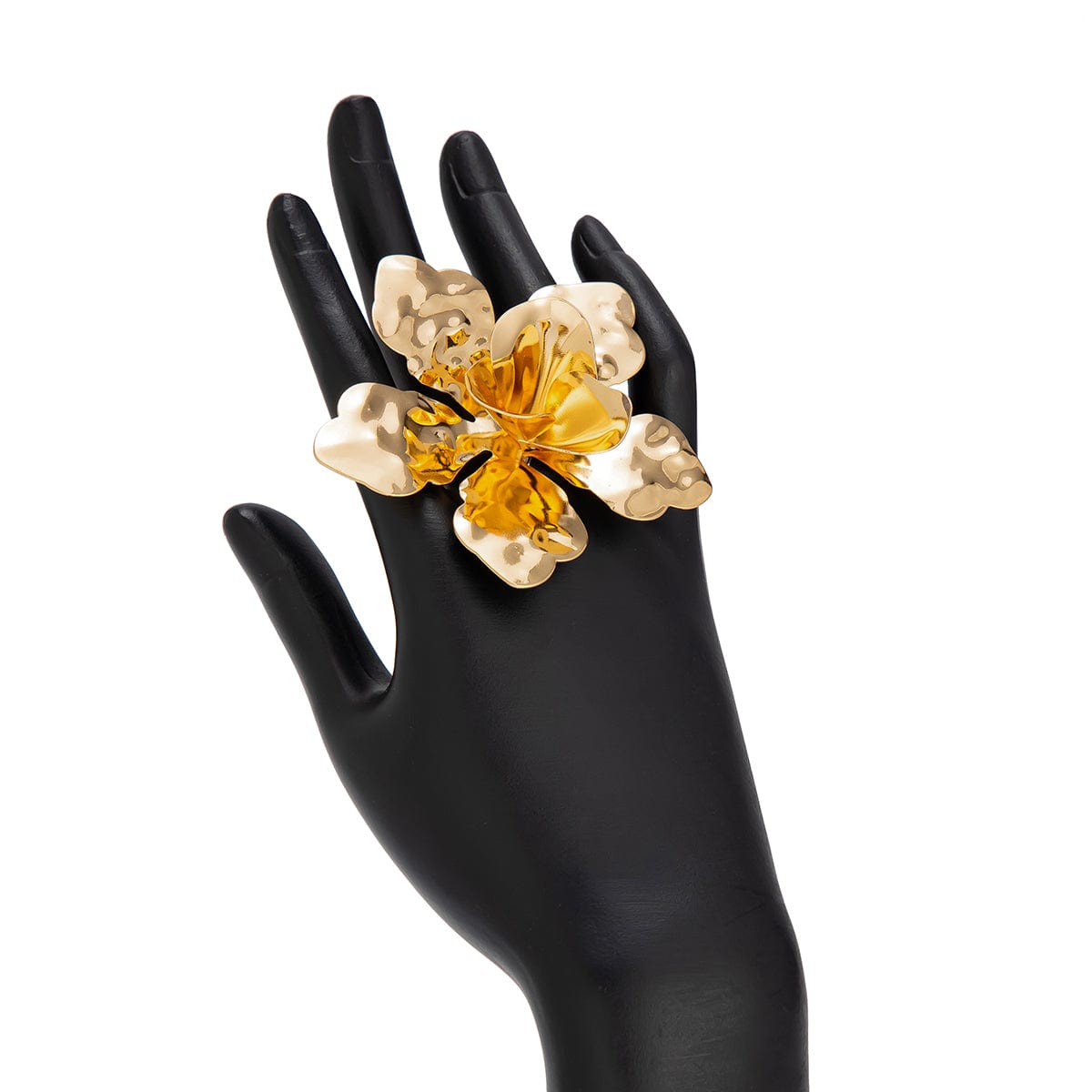 Stylish Chunky Flower Pendant Necklace Ring - ArtGalleryZen