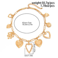 Thumbnail for Stylish Chunky Irregular Heart Tassel Necklace - ArtGalleryZen