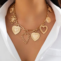 Thumbnail for Stylish Chunky Irregular Heart Tassel Necklace