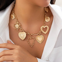 Thumbnail for Stylish Chunky Irregular Heart Tassel Necklace