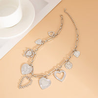 Thumbnail for Stylish Chunky Irregular Heart Tassel Necklace