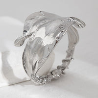 Thumbnail for Stylish Chunky Leaf Wide Cuff Bangle Bracelet