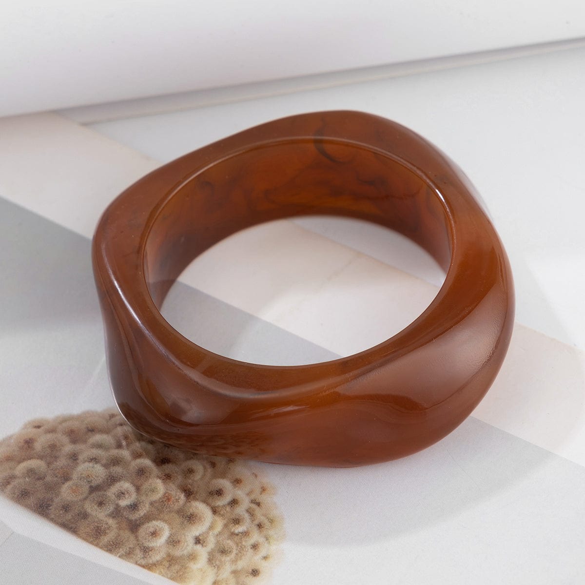 Stylish Chunky Resin Wide Cuff Bangle Bracelet - ArtGalleryZen