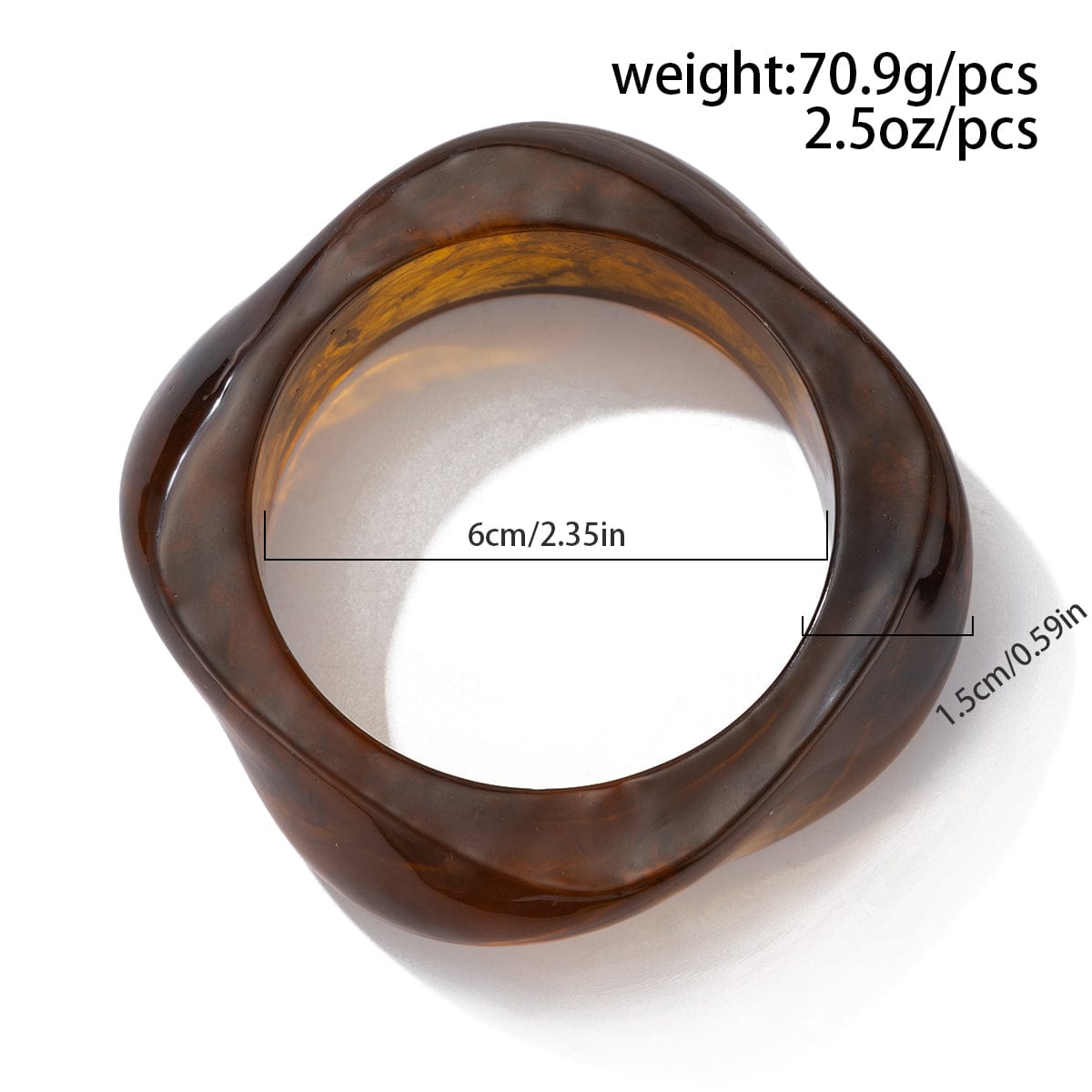 Stylish Chunky Resin Wide Cuff Bangle Bracelet - ArtGalleryZen