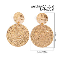 Thumbnail for Stylish Chunky Spiral Round Disk Dangle Earrings