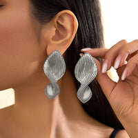 Thumbnail for Stylish Chunky Textured Curved Ribbon Earrings