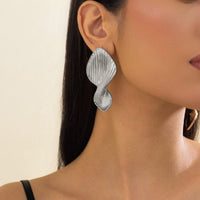 Thumbnail for Stylish Chunky Textured Curved Ribbon Earrings