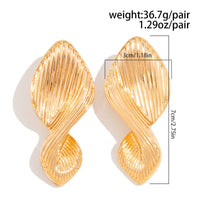 Thumbnail for Stylish Chunky Textured Curved Ribbon Earrings