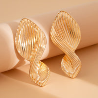 Thumbnail for Stylish Chunky Textured Curved Ribbon Earrings