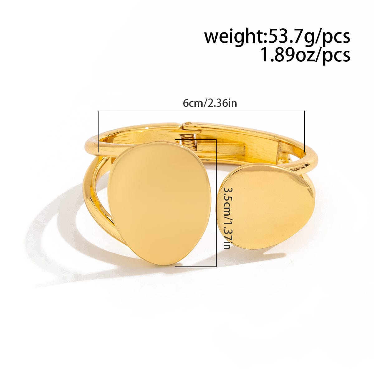 Stylish Geometric Asymmetric Pattern Bangle Bracelet - ArtGalleryZen