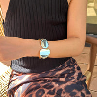 Thumbnail for Stylish Geometric Asymmetric Pattern Bangle Bracelet - ArtGalleryZen