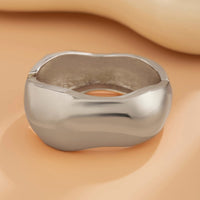 Thumbnail for Stylish Gold Silver Plated Chunky Glossy Wide Cuff Bangle Bracelet