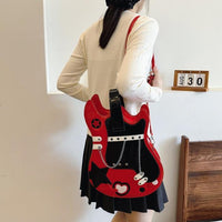Thumbnail for Stylish Guitar Bass Shape PU Leather Backpack Bag - ArtGalleryZen