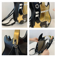 Thumbnail for Stylish Guitar Bass Shape PU Leather Backpack Bag - ArtGalleryZen