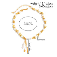 Thumbnail for Stylish Heart Pendant Irregular Pearl Beaded Chain Choker Necklace - ArtGalleryZen