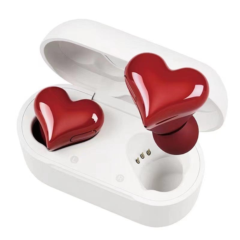 Stylish Heart Shaped Wireless Bluetooth Earphones - ArtGalleryZen