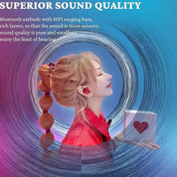 Thumbnail for Stylish Heart Shaped Wireless Bluetooth Earphones - ArtGalleryZen