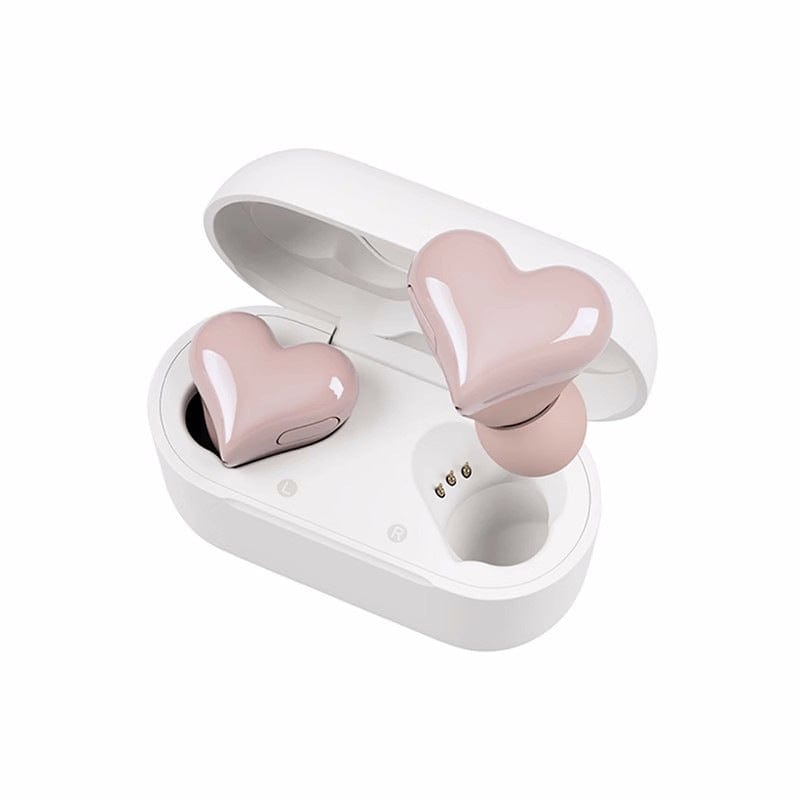 Stylish Heart Shaped Wireless Bluetooth Earphones