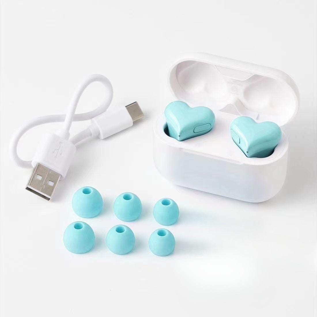 Stylish Heart Shaped Wireless Bluetooth Earphones